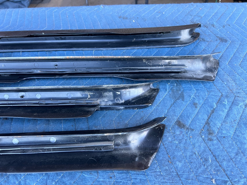 1986-1993 Volvo 240 244 Sedan Door Sill Scuff Trim Entry Black Set OEM #4388EM