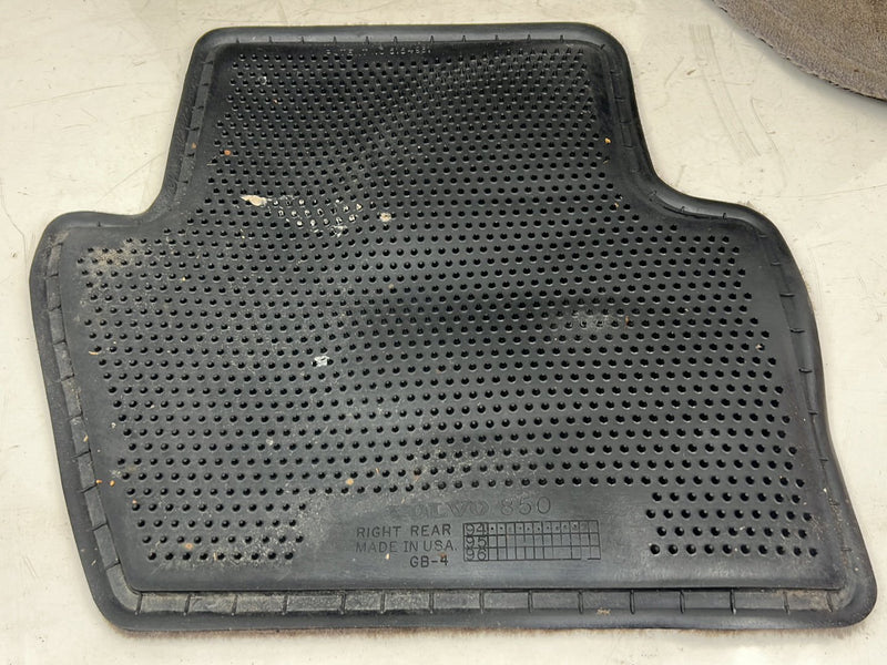 1993-1997 Volvo 850 Front & Rear Carpet Floor Mat Set of 4 Gray OEM