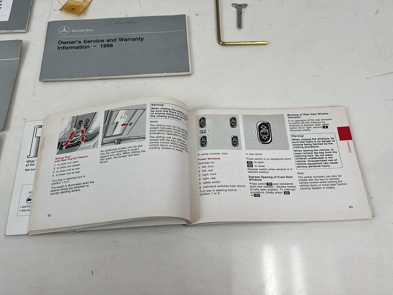 1996 Mercedes-Benz C220 C280 Owners User Manual Booklet w/ Case OEM #5622EM