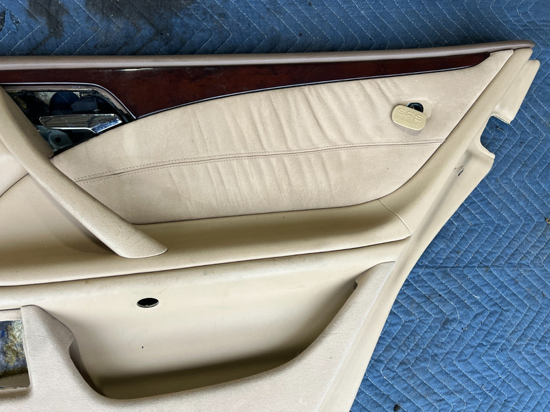 1998-2003 Mercedes W210 E320 Wagon Door Card Trim Panel Tan Set of 4 OEM #4739EM
