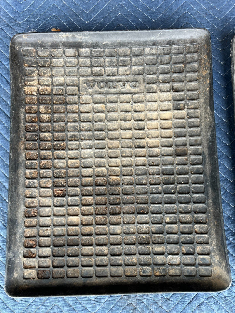 1986-1993 Volvo 240 245 Wagon Rear Left & Right Waffle Floor Mat Pair OE #4149EM