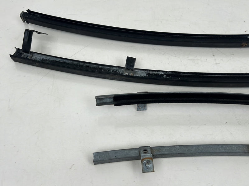 1990-1992 Volvo 740 745 940 Wagon Front Rear Left Right Window Scraper Track Set OEM #5962EM