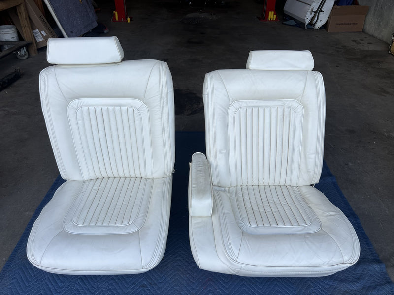 1980-1985 Cadillac Seville Front Left & Right Bucket Seat White OEM #3346M