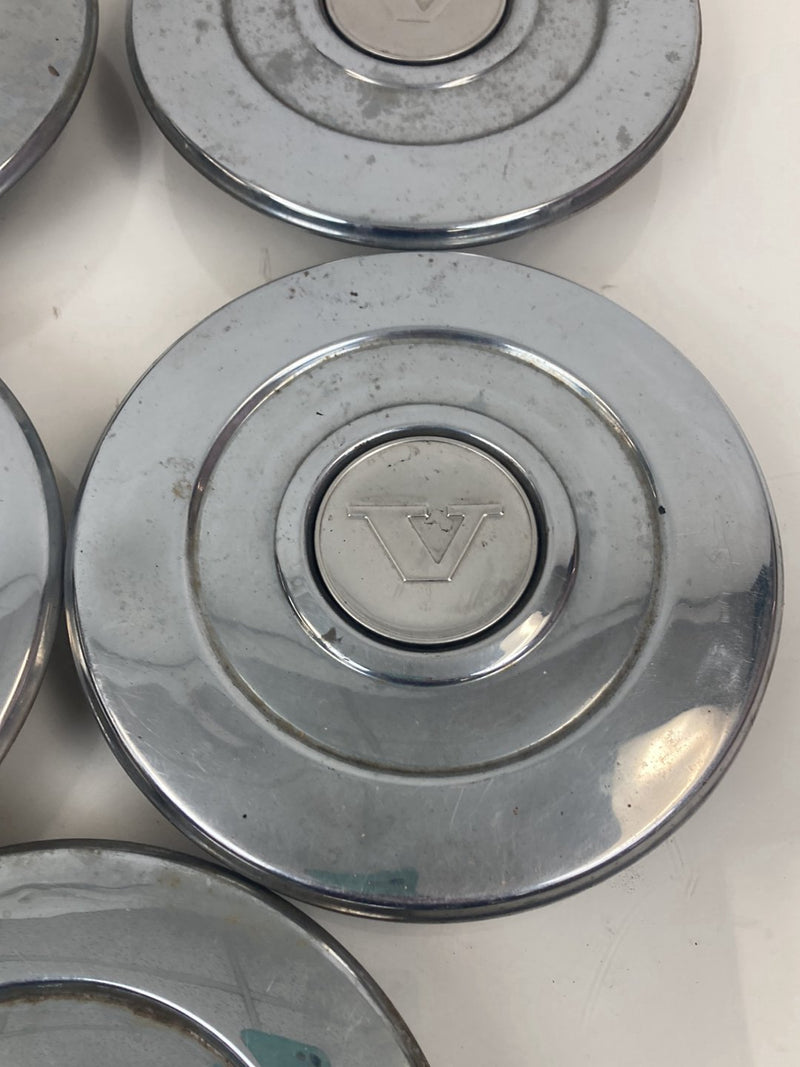 1975-1980 Volvo 244 Wheel Cover Hub Cap set of 5 Chrome Center OEM #4280M