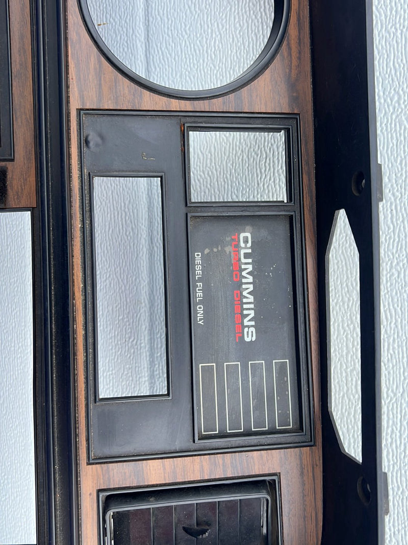 1981-1993 Dodge Ram D150 D250 Dash Gauge Cluster Trim Wood Grain OEM #5157EM