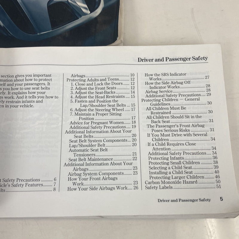 2002-2004 Honda CR-V RD2 Owners Manual 31S9A620 OEM #5108M