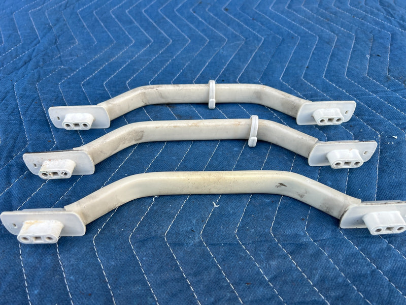 1986-1993 Volvo 240 244 Sedan Overhead Grab Handle Set of 3 White OEM #4196EM
