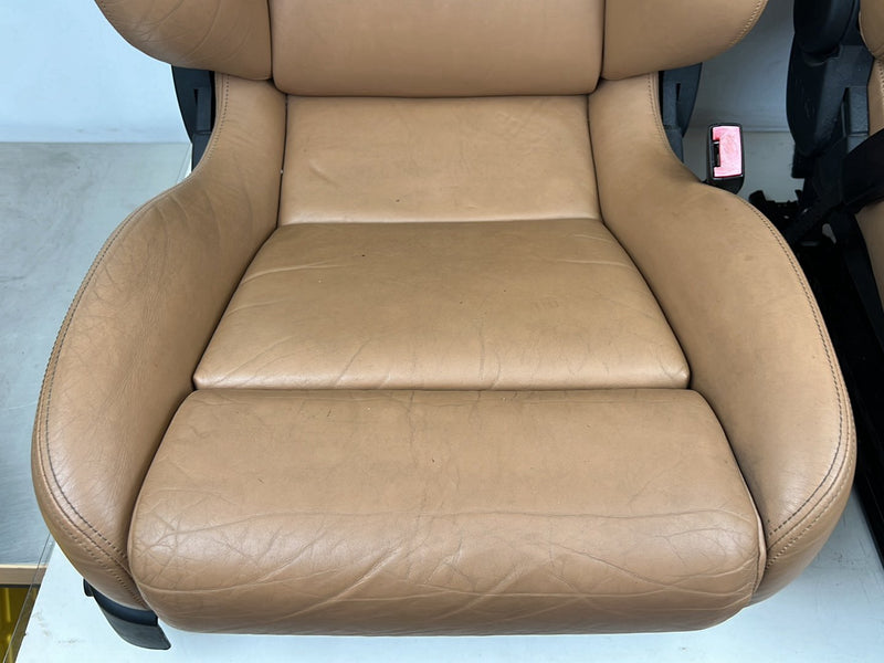 1996-2003 Audi S8 D2 A8 Front & Rear Recaro Caramel Leather Power Seat Set OEM #6384EM