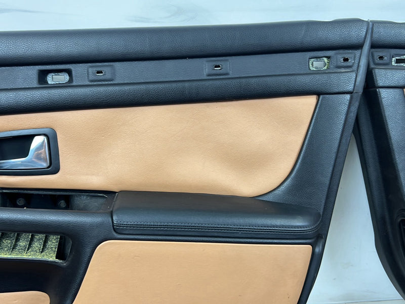 2001-2003 Audi S8 D2 A8 Door Card Trim Panel Set of 4 Black & Tan OEM #6070EM