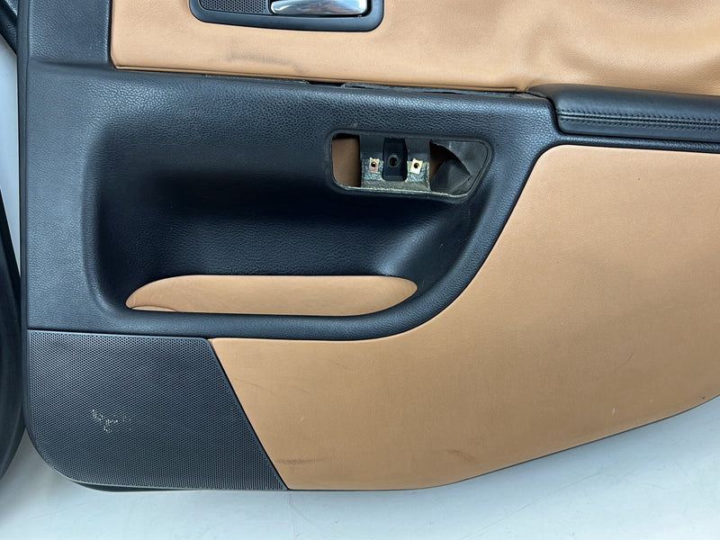 2001-2003 Audi S8 D2 A8 Door Card Trim Panel Set of 4 Black & Tan OEM #6070EM