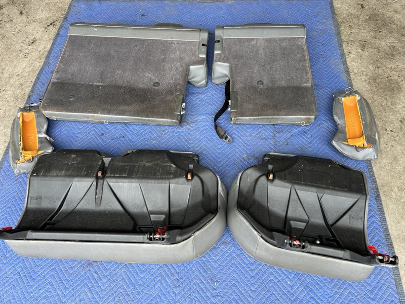 1993-1997 Volvo 850 850R Rear Seat Set Charcoal Leather Wagon Only OEM #4424E