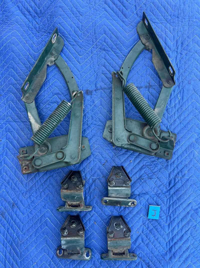 1967-1974 Volvo 140 142 144 145 Left & Right Hood Hinge Pair Bonnet OEM #4956EM