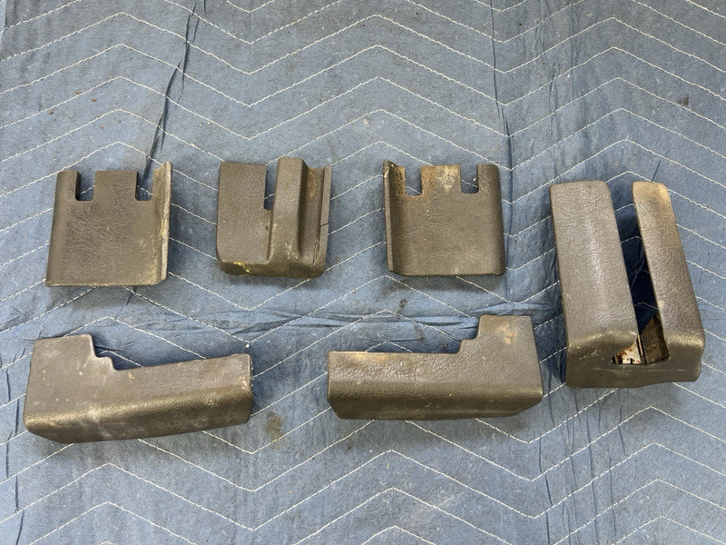 1993-1997 Volvo 850 850R Lower Seat Track Trim Covers Charcoal Set OEM #4531E
