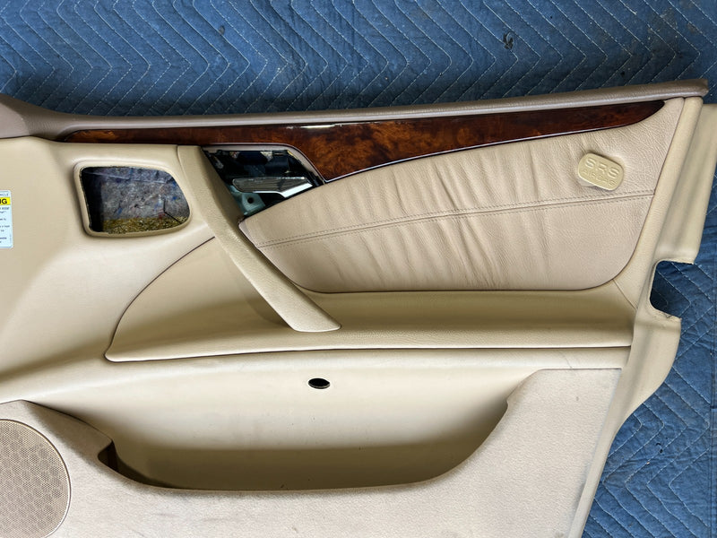 1998-2003 Mercedes W210 E320 Wagon Door Card Trim Panel Tan Set of 4 OEM #4739EM
