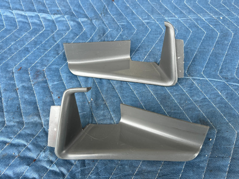 1989-1995 Volvo 740 940 Sedan Rear RH & LH Seat Belt Trim Pair Gray OEM #3776EM