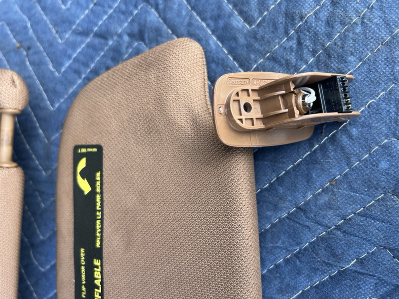2005-2011 Audi A6 Sun Visor Shade Pair Tan Left & Right Sunvisor OEM #1ZJ