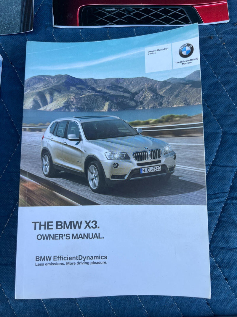 2011-2017 BMW X3 F25 Owner's Manual Service Book Set w/ Leather Case OEM #2177EM