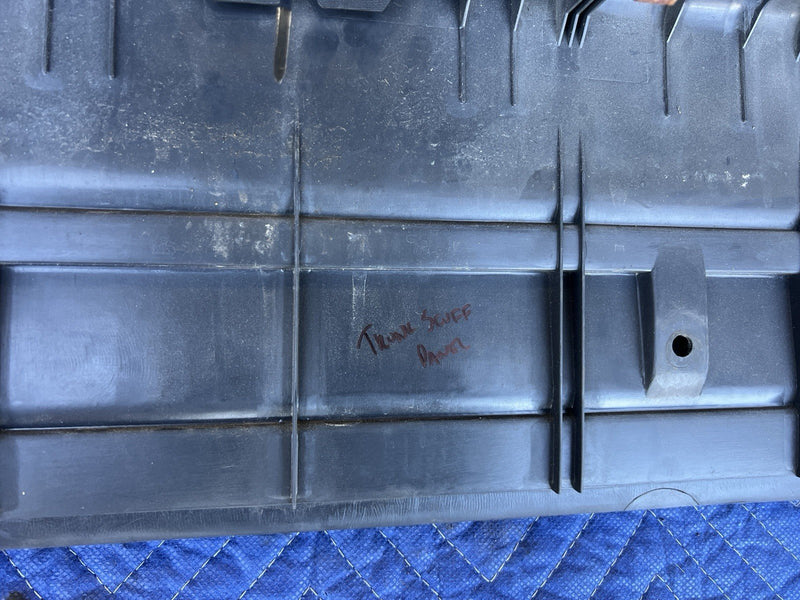 1998-2003 Jaguar XJR XJ8 X308 Rear Trunk Scuff Panel Deck Black Trim OEM #4653E