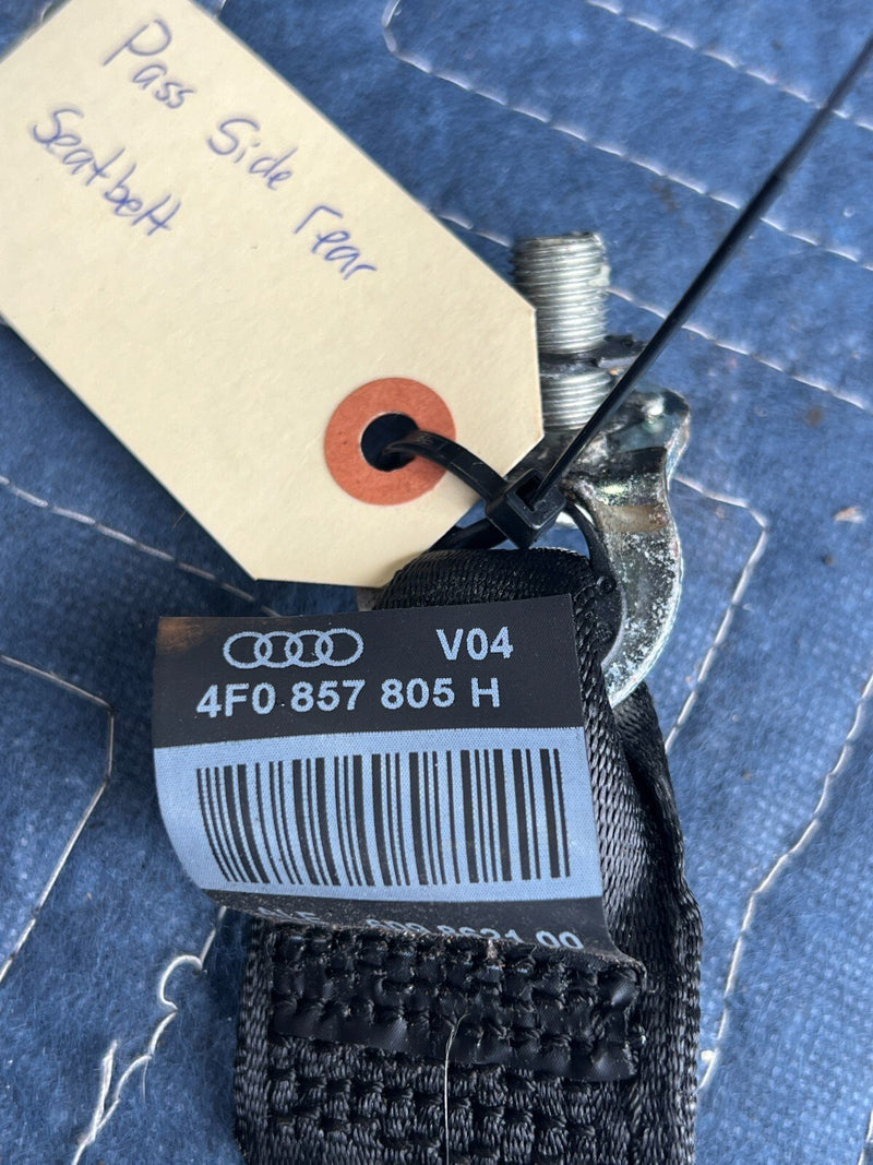 2005-2011 Audi A6 Passenger Right Rear Seat Belt 4F0 857 805 H OEM #63ZJ