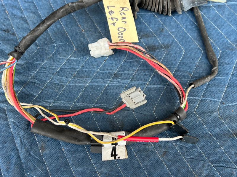 1989-1995 Volvo 740 940 Sedan Driver Rear Power Door Wiring Harness OEM #3676EM