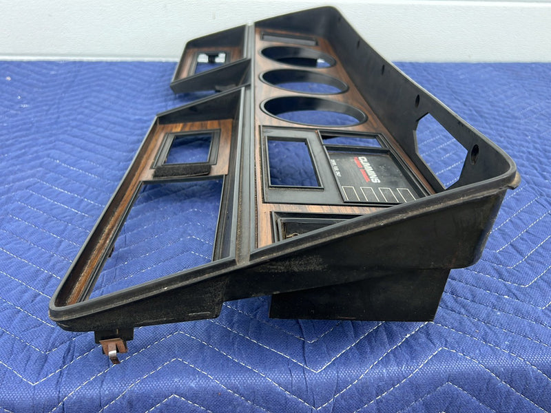 1981-1993 Dodge Ram D150 D250 Dash Gauge Cluster Trim Wood Grain OEM #5157EM