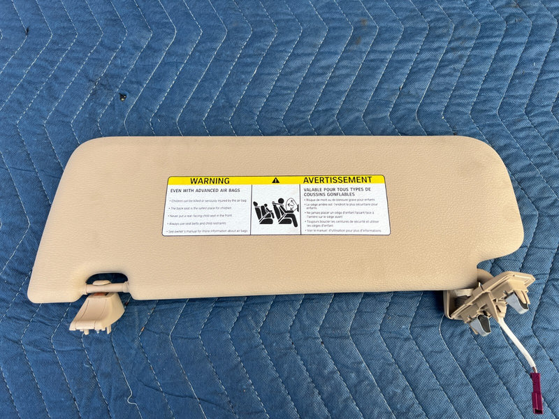 2011-2017 BMW X3 F25 Beige Right & Left Sun Visor Shade Pair OEM #2383EM
