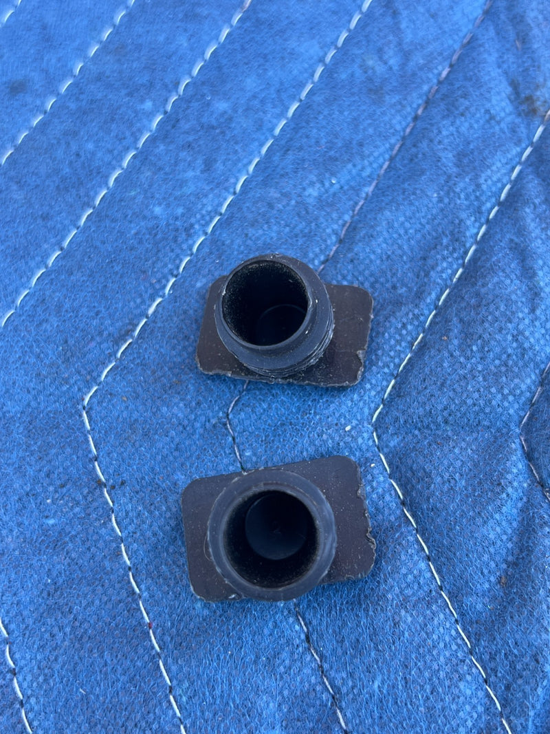 1986-1993 Volvo 240 244 Sedan Retaining Waffle Button Clip Black Pair OE #4316EM