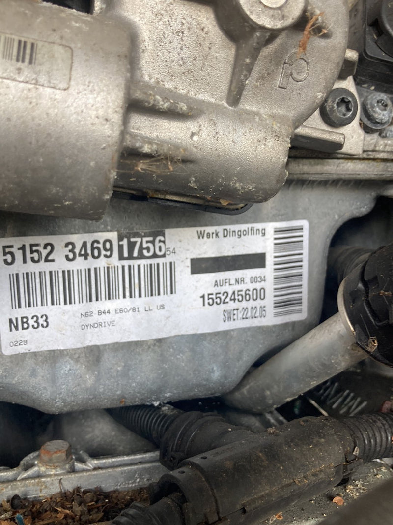 2003-2007 BMW 545i E60 N62 8 Cylinder 4.4L Engine 7515110-03 Motor OEM #4986M