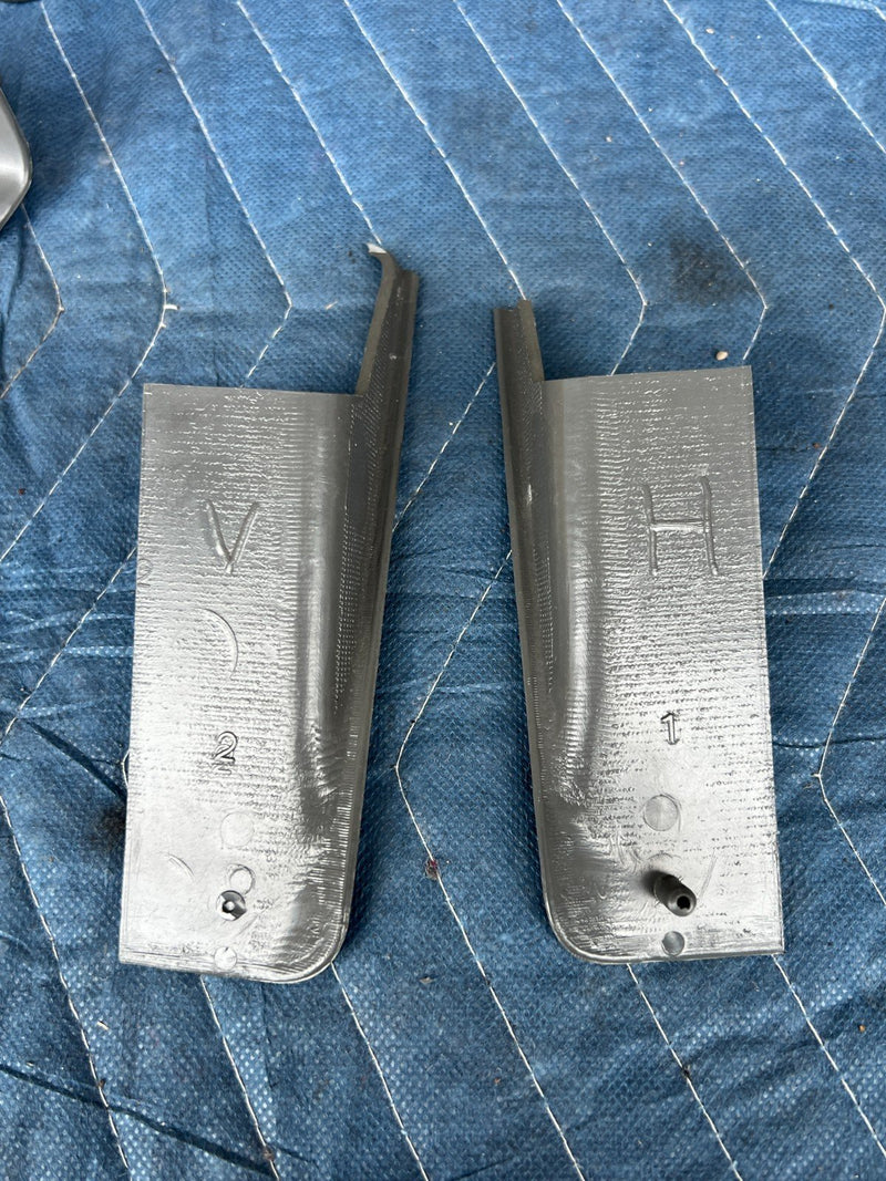1989-1995 Volvo 740 940 Sedan Rear RH & LH Seat Belt Trim Pair Gray OEM #3776EM