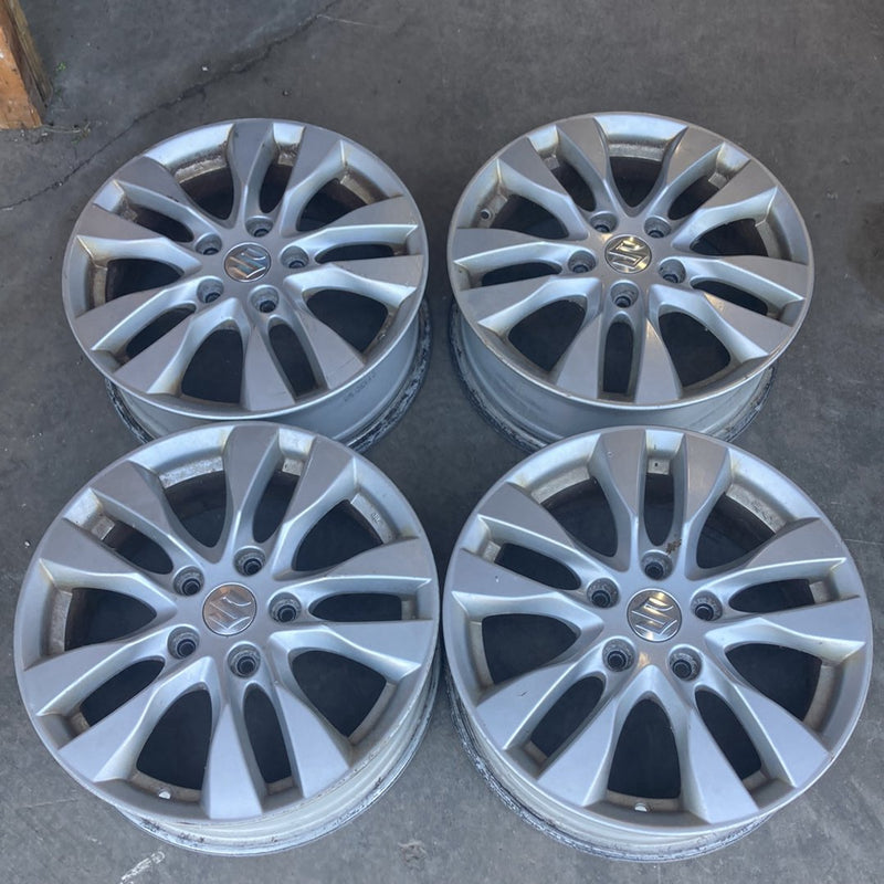 2013 Suzuki SX4 GY Wheel Set of 4 Aluminum 16x6 Twin Spoke 12081503 OEM #5003M