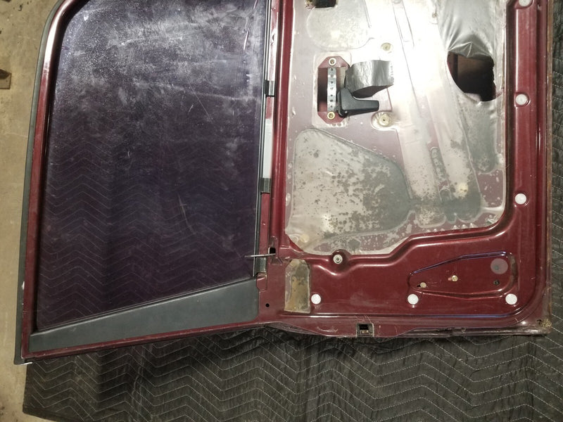 1984-93 BMW E30 318i 325i Front Driver Left LH Burgundy Door Panel OEM #CN602