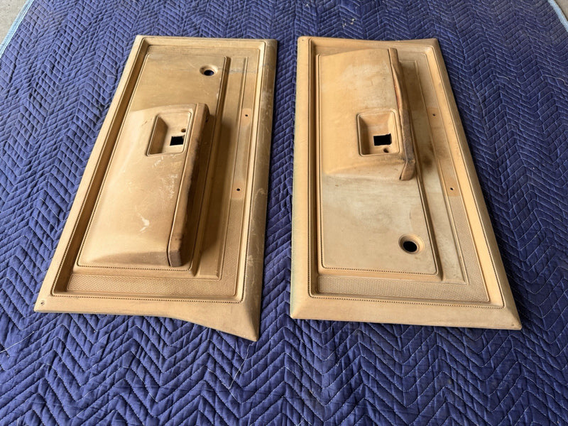 1981-1993 Dodge Truck Interior Door Card Panel Trim Pair Brown Pickup OEM #4766E