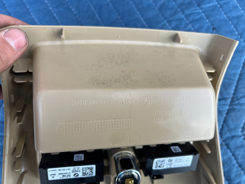 2011-2017 BMW X3 F25 Rear Center Console Trim Compartment & Switches OEM #2371EM