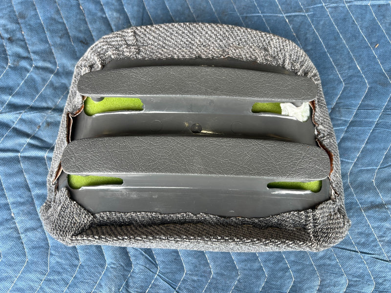 1989-1995 Volvo 740 940 Sedan Headrest Cloth Insert Cushion Pair Gray OE #3651EM