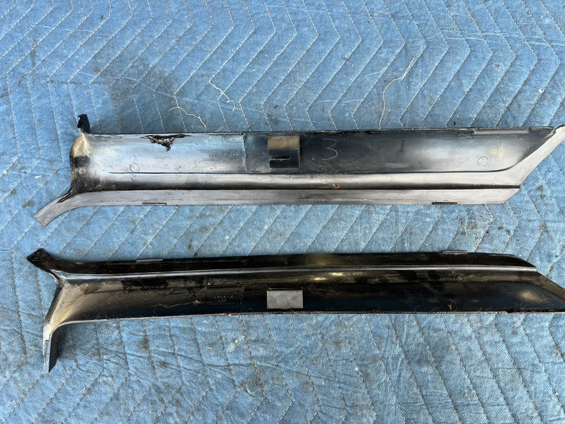 1986-1993 Volvo 240 244 245 Left & Right A Pillar Trim Black Pair OEM #4382EM