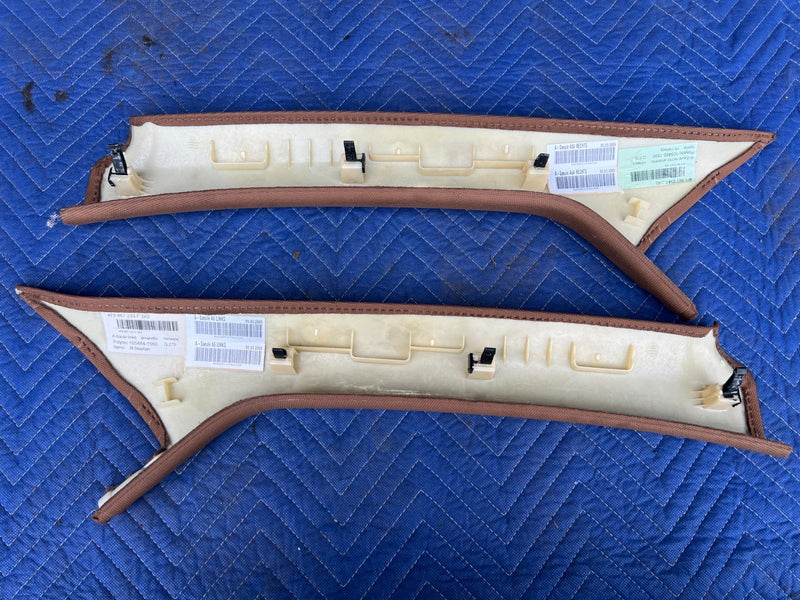 2005-2011 Audi A6 Right & Left A Pillar Trim Pair Amaretto 4F0867233F OE #3403EM