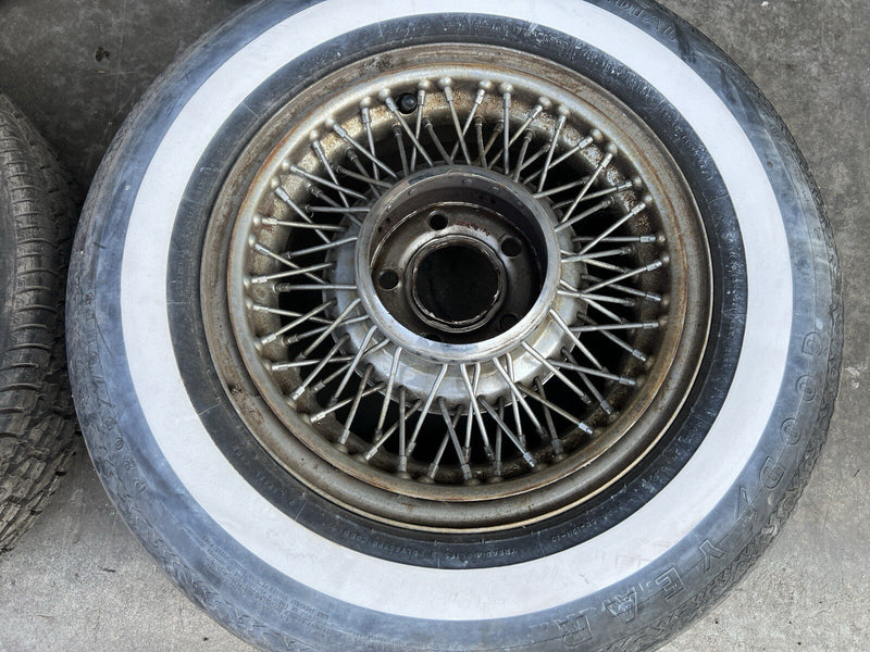 1980-1985 Cadillac Seville Set Of Rims Wheels Tires 15” Wire Spoke OEM #3314M