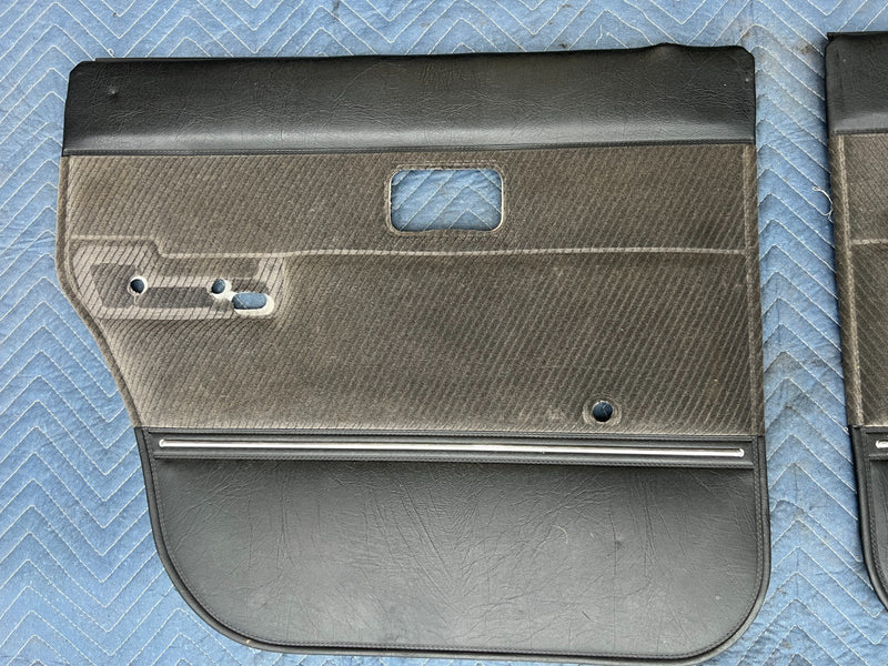 1986-1993 Volvo 240 244 245 Interior Door Card Panel Set Gray Black OEM #4084EM