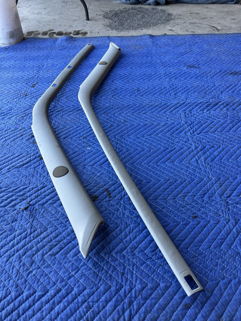 1998-2003 Jaguar XJR XJ8 X308 Front Left & Right A Pillar Trim Gray OEM #4655E