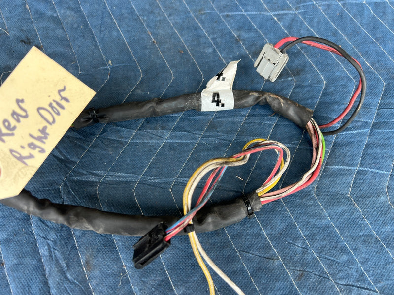 1989-1995 Volvo 740 940 Sedan Right Rear Power Door Wiring Harness OEM #3687EM