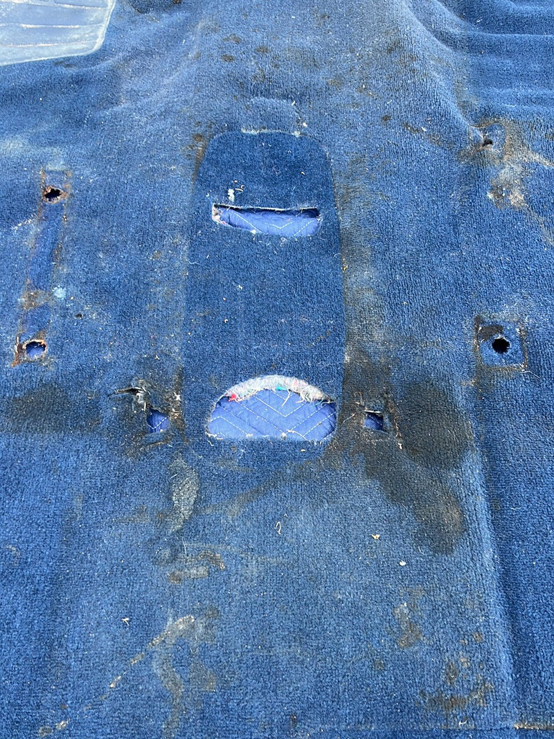 1988-1998 Chevrolet Silverado Ext Cab Blue Molded Carpet Full Set OEM #5496EM