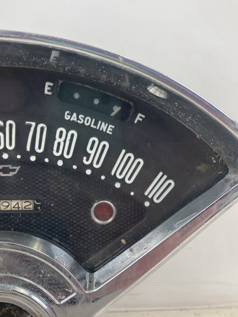 1955-1956 Chevrolet Bel Air Gauge Cluster Chrome Trim OEM #5319M
