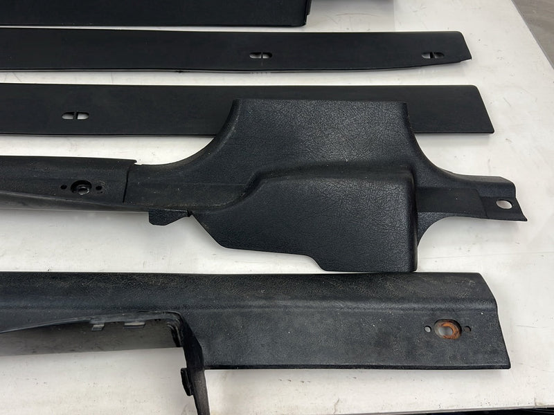 1990-1992 Volvo 740 745 940 Wagon Door Sill Headliner Trim Set Black OEM #6004EM