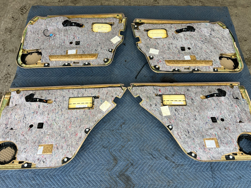 1998-2003 Mercedes W210 E320 Wagon Door Card Trim Panel Tan Set of 4 OEM #4739EM