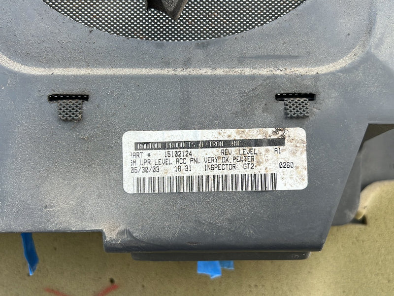 1999-2007 Chevrolet Silverado Extended Cab Rear Right Door Card Gray OEM #5493EM