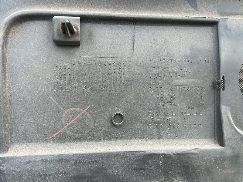 1999-2007 Chevrolet Silverado Extended Cab Rear Right Door Card Gray OEM #5493EM