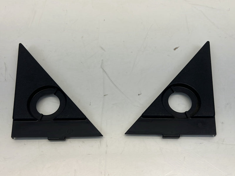 1975-1980 Volvo 244 240 Corner Mirror Trim Left &amp; Right Pair Black OEM #5259EM
