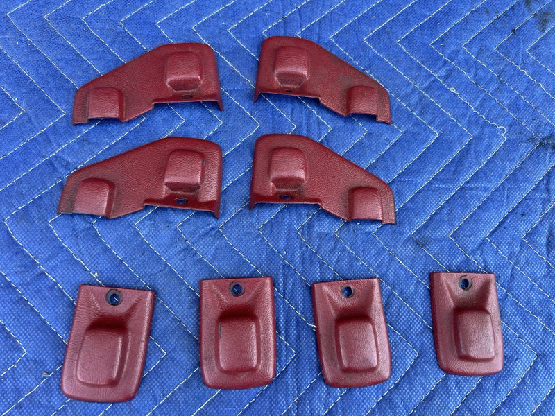1980-1985 Cadillac Seville Seat Bolt Covers Red 20099650 LH RH GM OEM #3417M