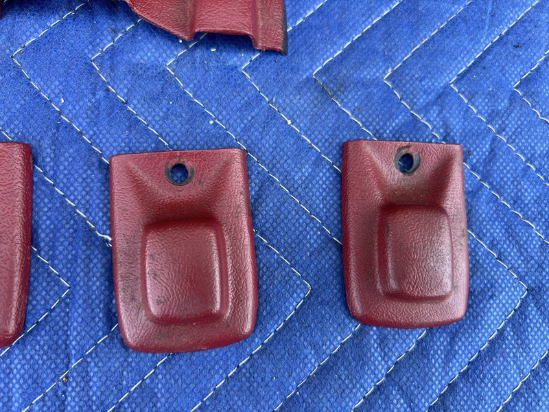 1980-1985 Cadillac Seville Seat Bolt Covers Red 20099650 LH RH GM OEM #3417M