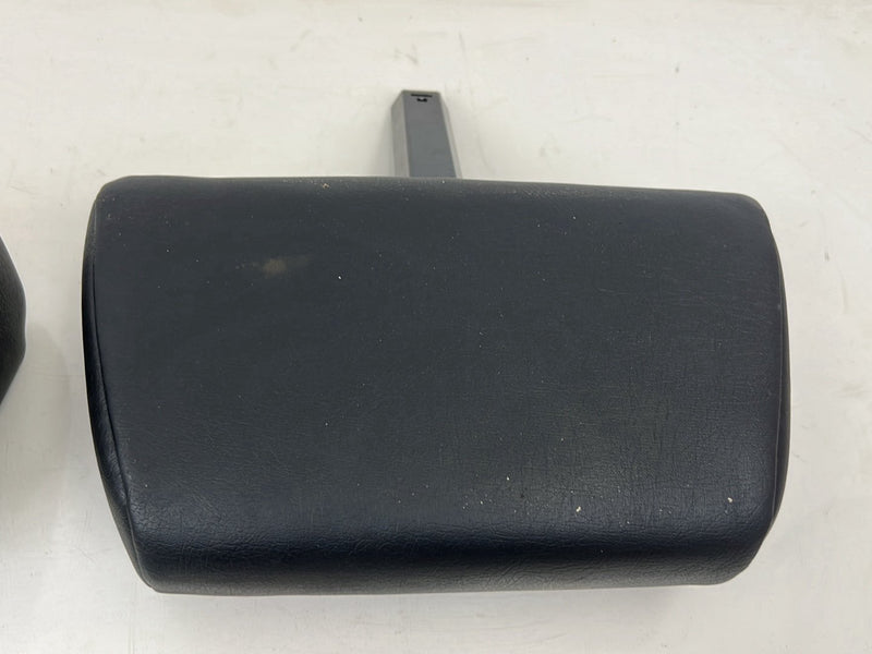 1990-1992 Volvo 740 745 940 Wagon Rear Black Leather Headrest Pair OEM #5864EM